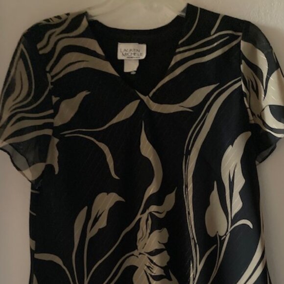 HONOLULU LAUREN MICHELE MADE IN HAWAII ALOHA TOP BLOUSE CALLA LILY SWEET SEXY L - Picture 3 of 10